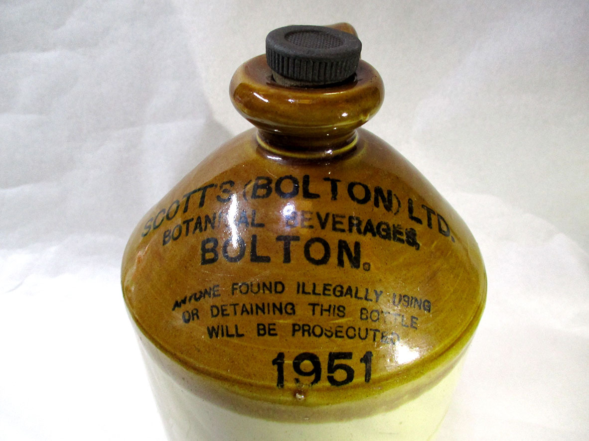 BOLTON★ボルトン　SCOTT'S　1951　陶器　空瓶　アンティーク★S12210