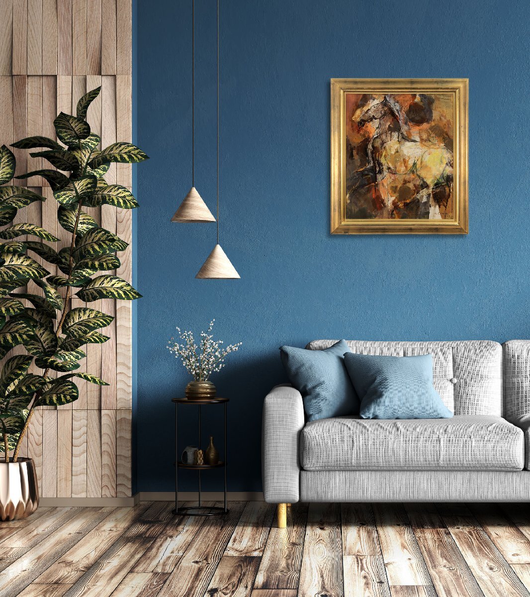 Yahoo!オークション - 篠崎輝夫 「馬」 油絵・油彩画 絵画