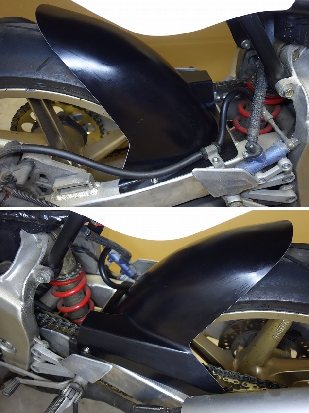 1988 MC18 NSR250R задняя внутренняя панель крыла белый гель ( осмотр Honda honda NSR250 NSR250SP 88NSR 88SP rear fender custom задняя подвеска защита использование не по назначению 