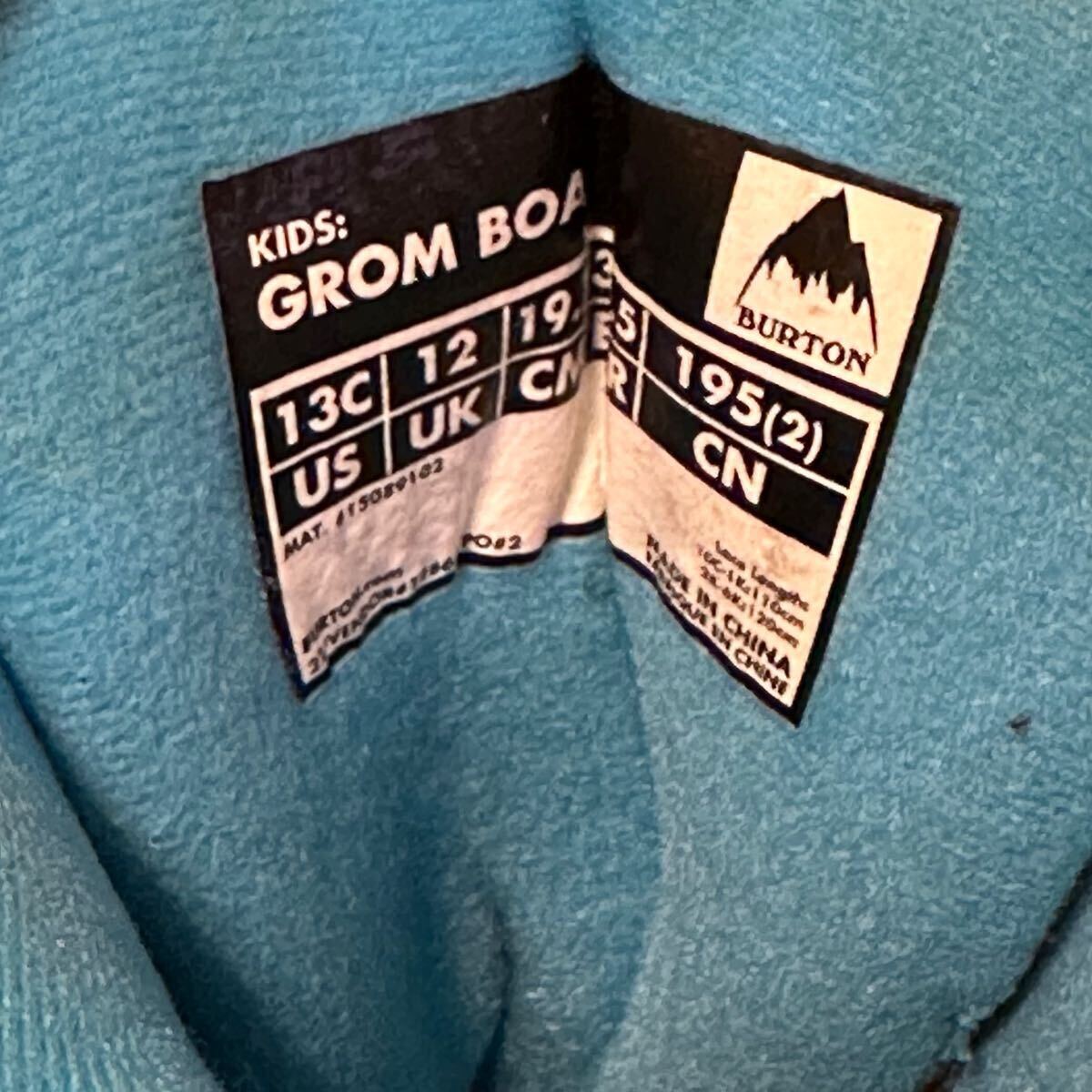 BURTON スノーボードブーツ　GROM BOA 13C 19.5cm バートン キッズ