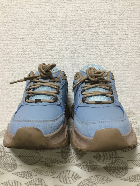 美品 送料込 24 0 フィラ FILA 厚底 スニーカー 青 01 1112 美品 送料込 24 0 フィラ FILA 厚底 スニーカー 青 01 1112