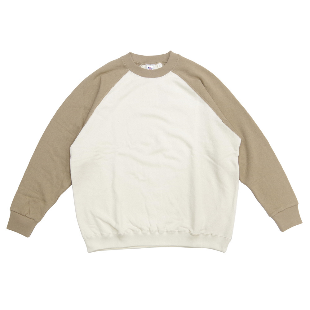 ☆ コヨーテ ☆ Mサイズ ☆ JEMORGAN 柔編み裏毛クレリックラグランスウェットクルー トレーナー メンズ JEMORGAN JD074-528 レディース
