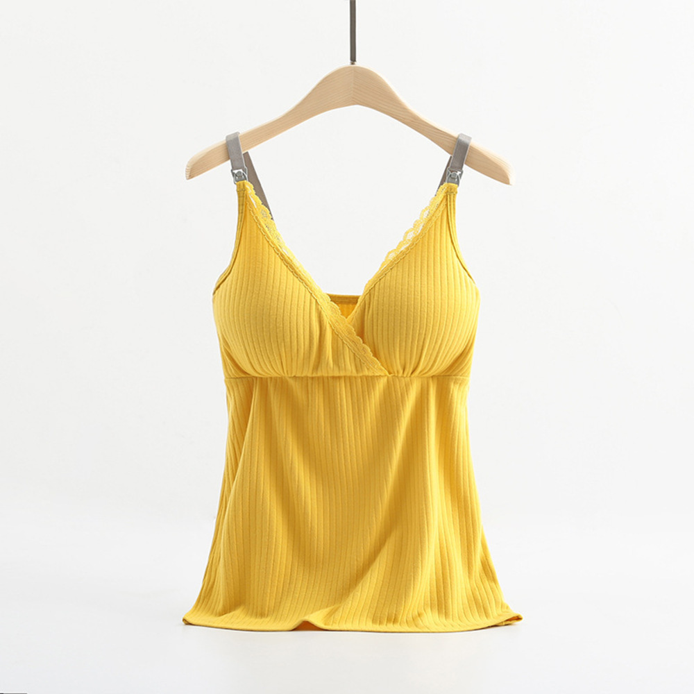 ☆ イエロー ☆ M ☆ 授乳キャミソール pk6066 授乳服 インナー キャミソール マタニティウェア 下着 肌着 アンダーウェア レディース
