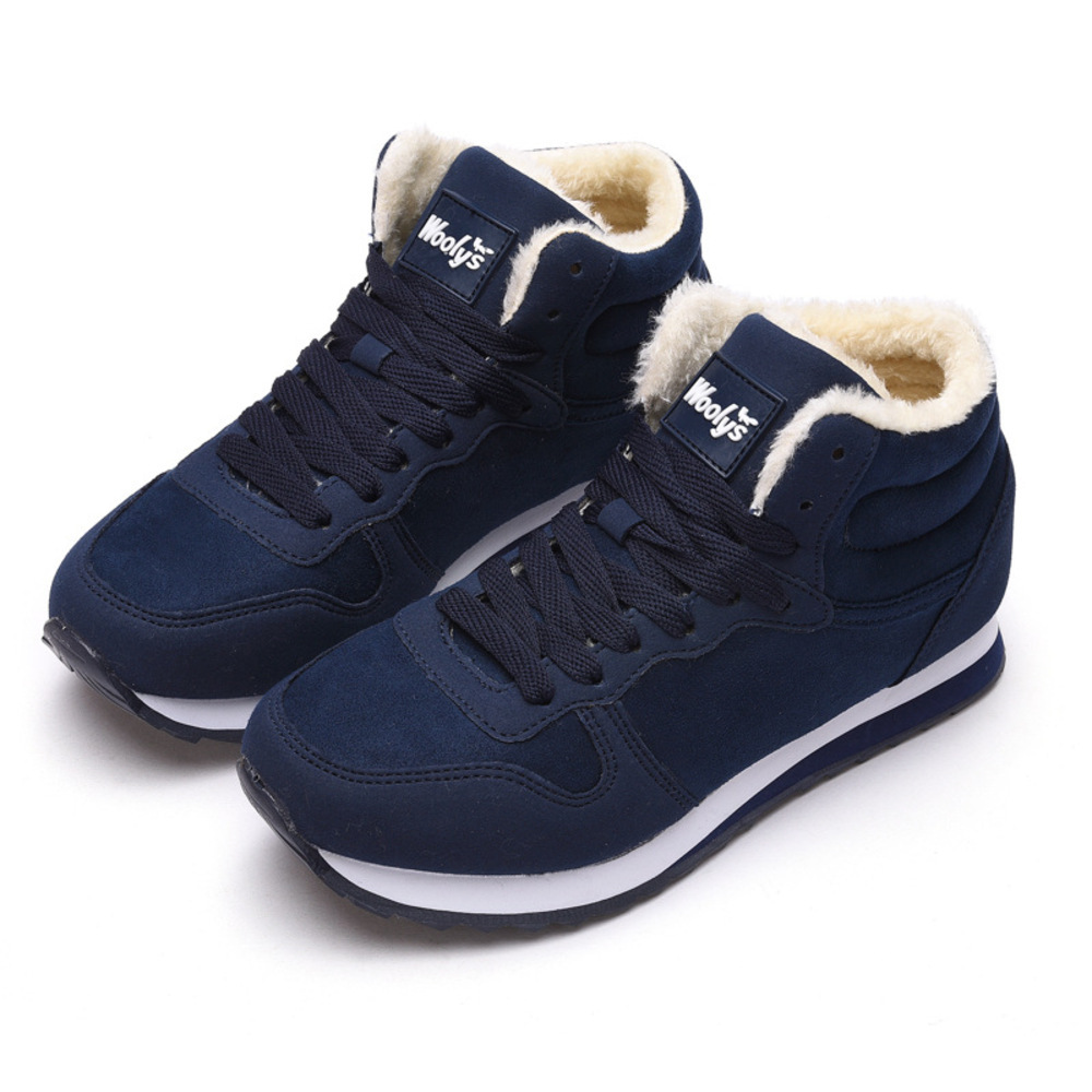 ☆ ブルー ☆ 42(26cm) ☆ スニーカー レディース メンズ 裏起毛 防寒 保温 pmyshoes662 防寒 スニーカー スノーシューズ ボア シューズ