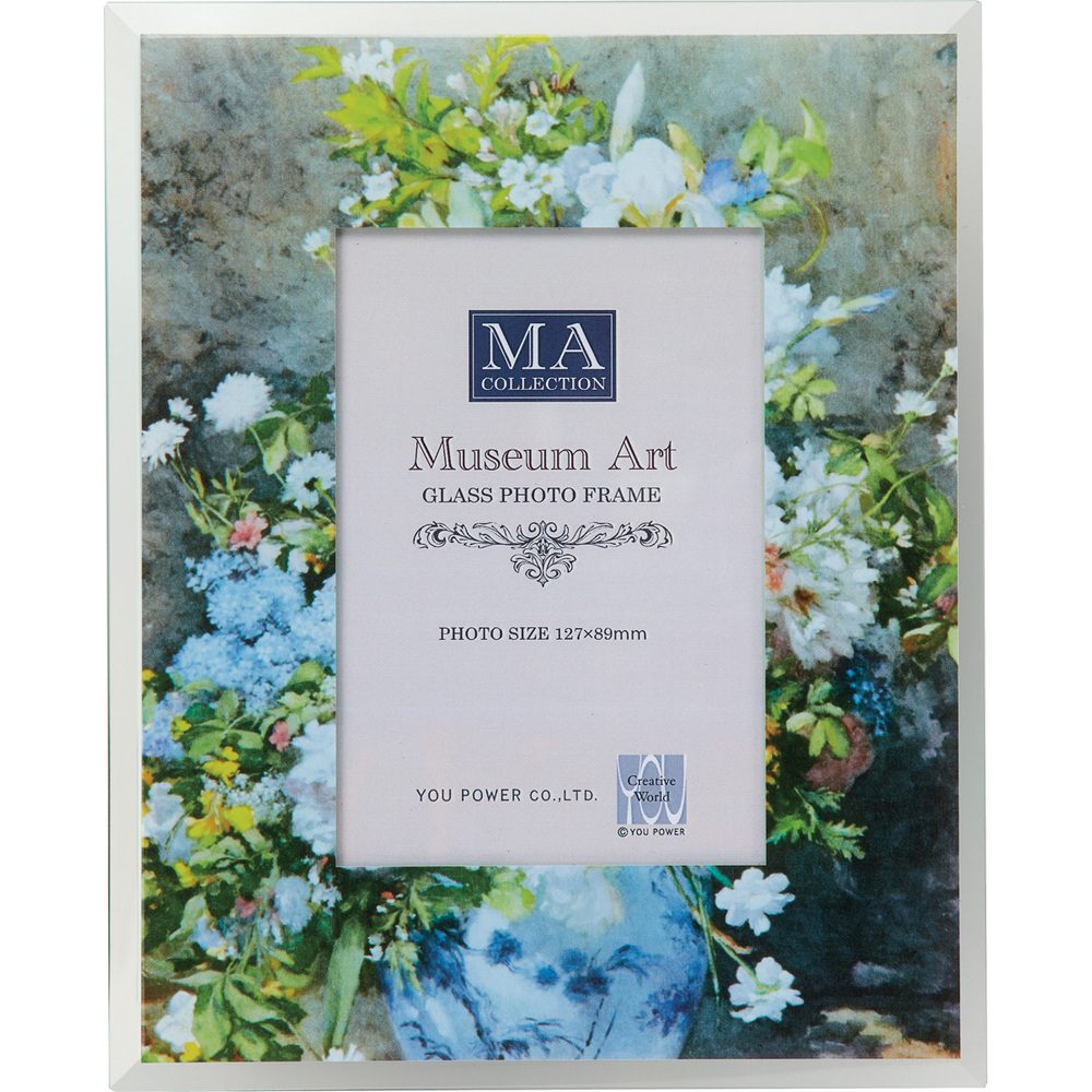 ☆ ルノワール/大きなかびんの花 ☆ 名画 ガラスフォトフレーム フォトフレーム 名画 ガラスフォトフレーム ガラス 写真たて 写真立て_画像1