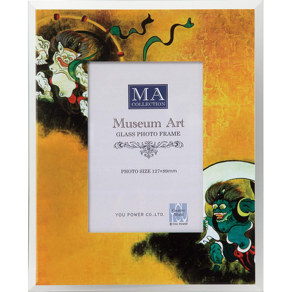 ☆ 尾形光琳風神雷神 ☆ 名画 ガラスフォトフレーム フォトフレーム 名画 ガラスフォトフレーム ガラス 写真たて 写真立て_画像1