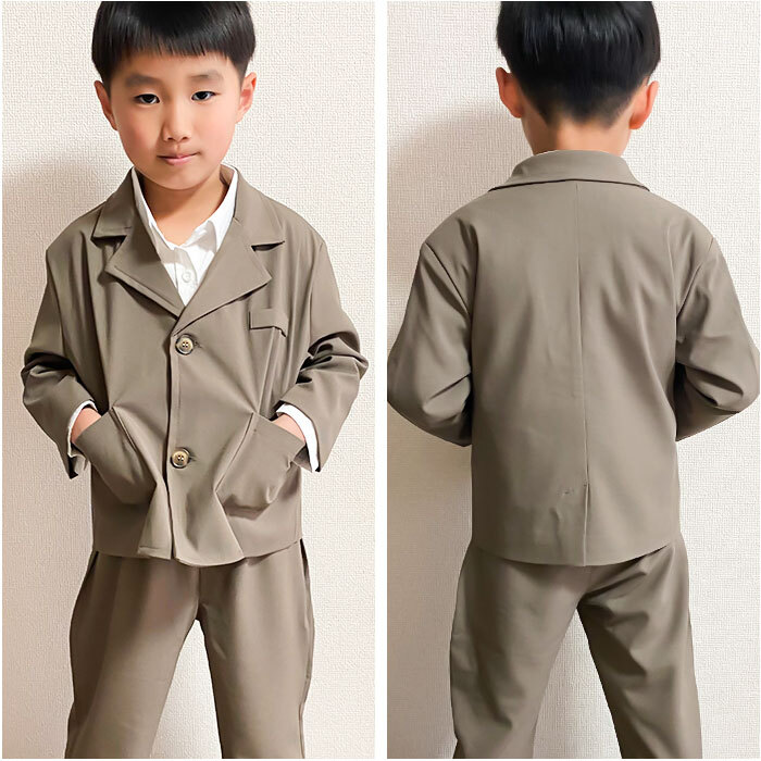 ☆ グリーン ☆ 130cm ☆ キッズフォーマルスーツ ２点セット pkf00098 子供 スーツ 男の子 2点セット フォーマルスーツ フォーマル_画像5