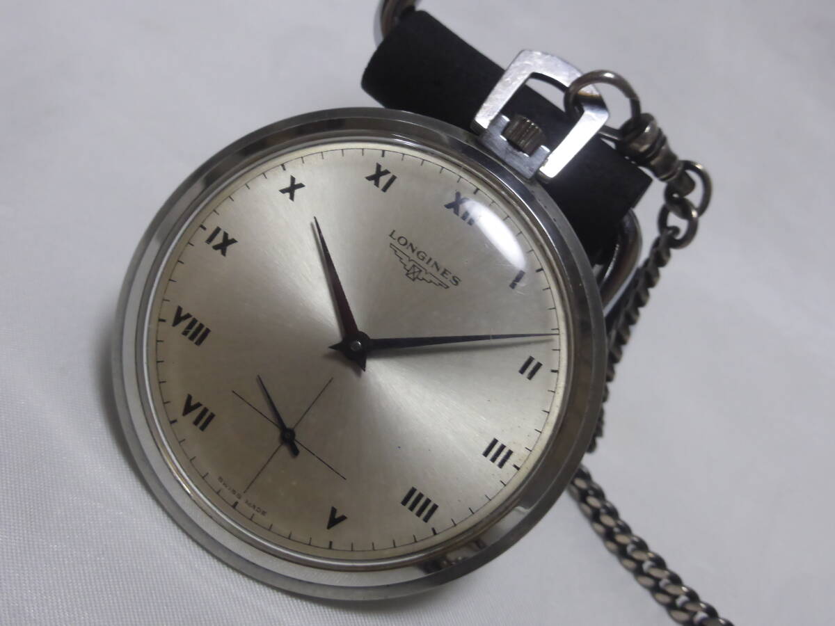 LONGINES☆ロンジン 手巻き シルバー文字盤 スモセコ 懐中時計 LONGINES☆ロンジン 手巻き シルバー文字盤 スモセコ 懐中時計
