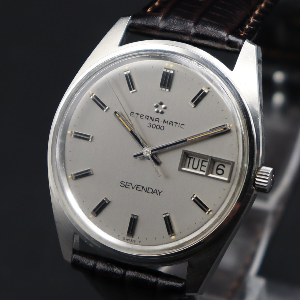 エテルナマチック3000希少デイデイト自動巻きメンズ腕時計稼働品