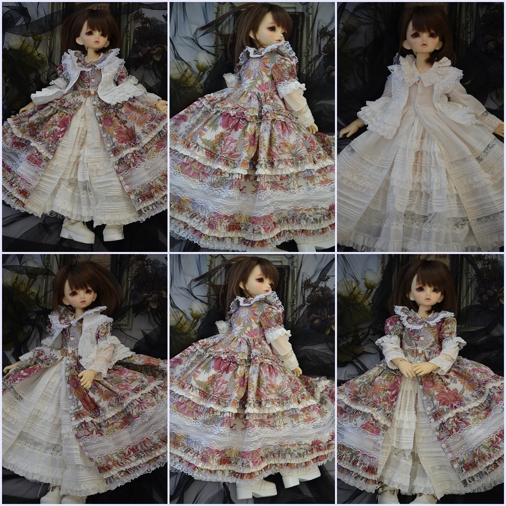 ☆スーパードルフィーMSD SDMドールアウトフィット 重ね着ドレス