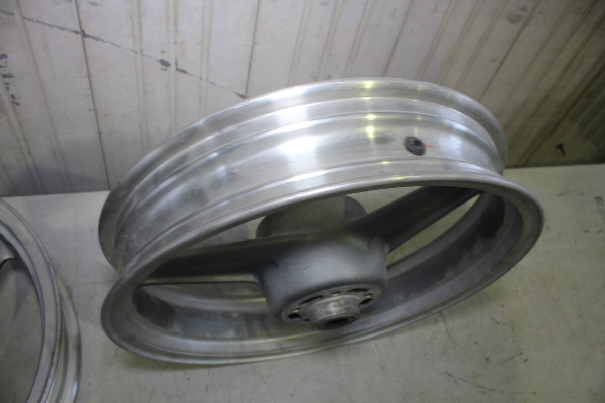 カワサキ純正 ゼファー750 前後 F R ホイール セット レストア 塗装用 条件付送料込 KAWASAKI カワサキ ゼファー750 純正 前後 F R