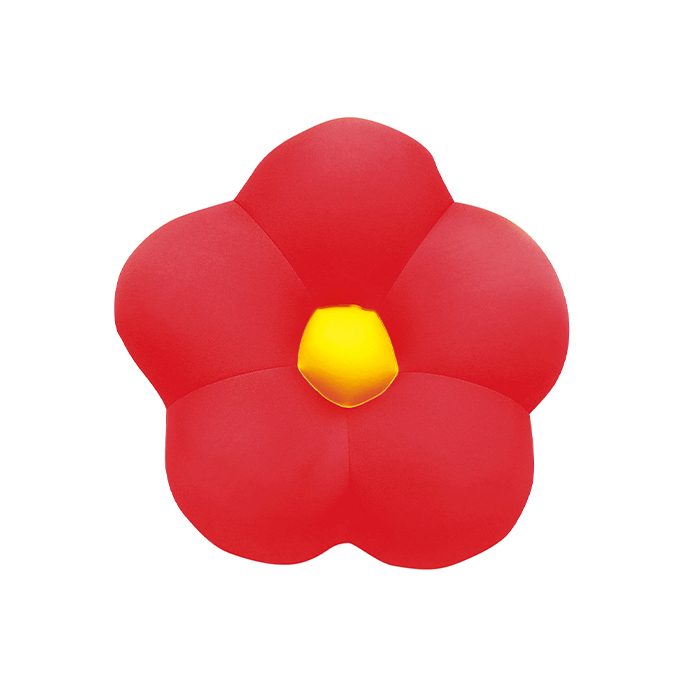 ビーズクッション フラワー 背當(dāng)て シートクッション パウダービーズ クッション 赤 レッド MMOGK-0009RE