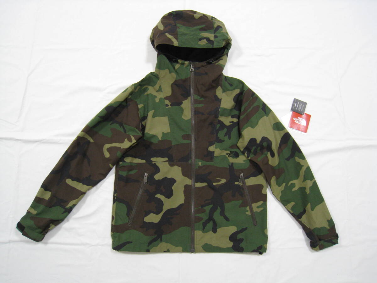 【美品】THE NORTH FACE ザ・ノースフェイス NOVELTY COMPACT JACKET ナイロンジャケット CF ウッドランド WOMEN'S L メンズS 迷彩