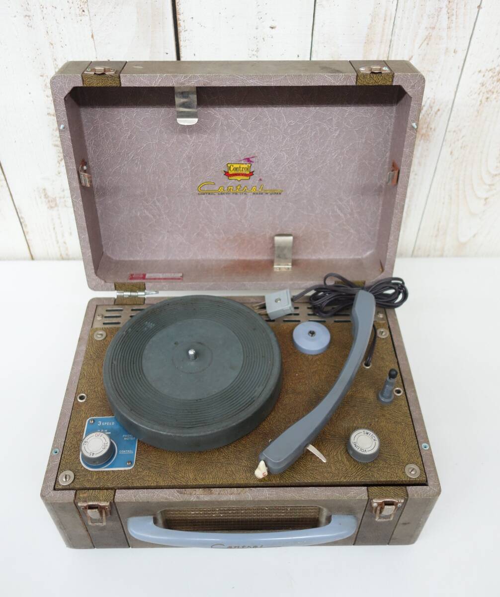 レトロオーディオ　當(dāng)時(shí)物＊CONTROL ONKYO CO.LTD コントロール　オンキョー＊ポータブルレコードプレーヤー ＊MODEL PL-27 ＊EP盤(pán)?。裁? bimg=
