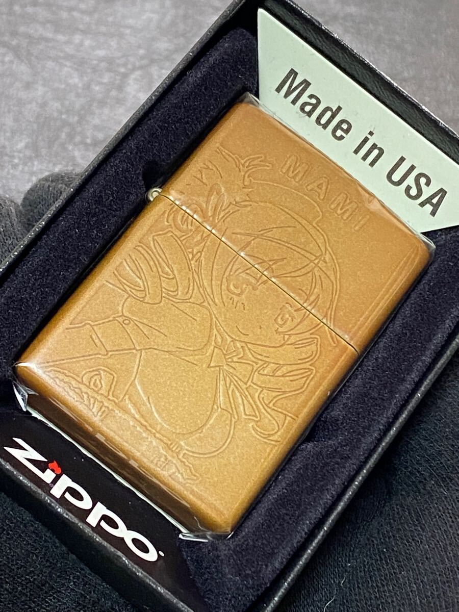 zippo 魔法少女 まどかマギカ マミ ブロンズ MAMI 3面刻印 希少モデル 2010年製 シルバーインナー 2010年製 ケース 保証書付き