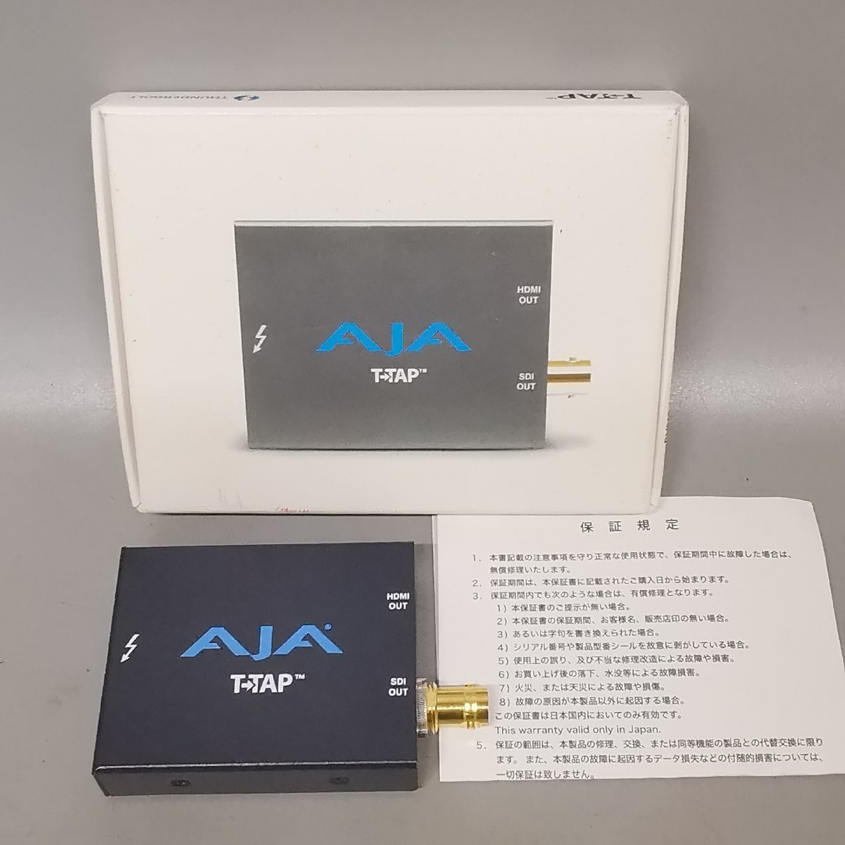 外観美品 AJA Video Systems T-TAP Thunderbolt モニタリングデバイス SDI HDMI出力 元箱入 現状品 Z6791