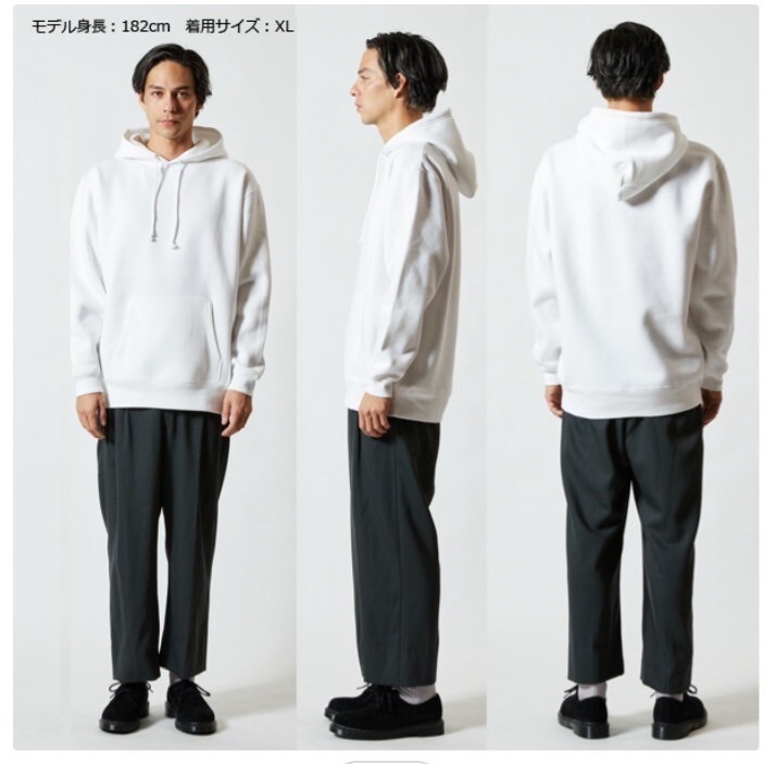 新品 ユナイテッドアスレ 10oz プルオーバー パーカー 裏起毛 黒 グレー XXLサイズ United Athle 561801_画像8