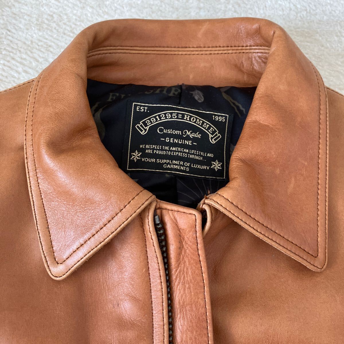 291295=homme カウハイド シングルライダース レザージャケット 291295=homme カウハイド シングルライダース レザージャケット