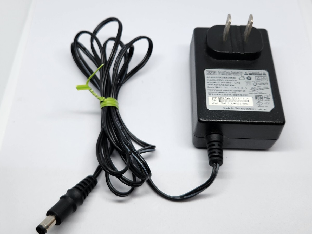 APD ACアダプター　WA-18G12U　バッファロー純正　BUFFALO　動作未確認_画像1