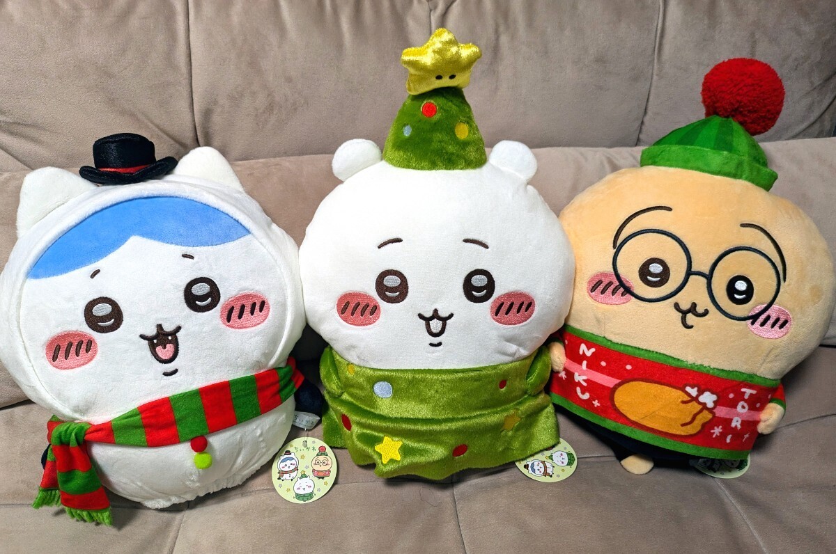 ①② ちいかわ クリスマスBIGぬいぐるみ 全3種セットハチワレ ①② ちいかわ クリスマスBIGぬいぐるみ 全3種セットハチワレ