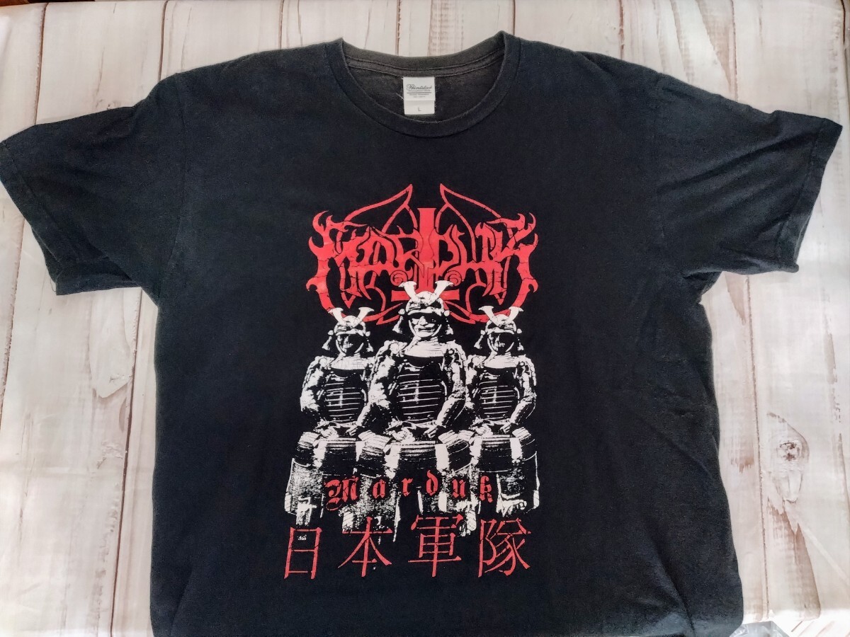 バンドTシャツ ＭＡＲＤＵＫ 2013年japanツアー Tシャツ 半袖Tシャツ 古着 L　デスメタル　ブラックメタル