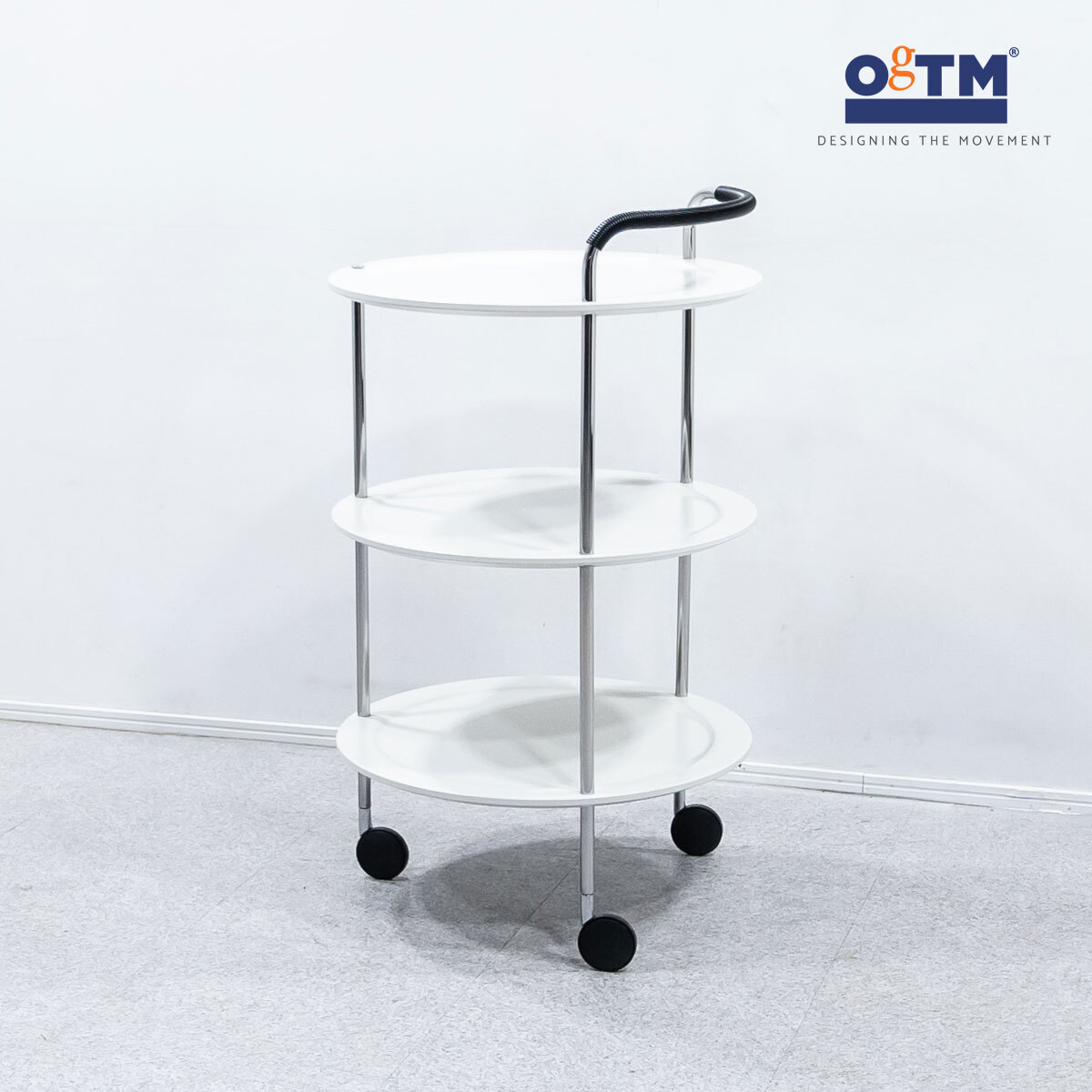 展示品】ogTM ワゴン 3段 キャスター付き イタリア製 ホワイト 展示品】ogTM ワゴン 3段 キャスター付き イタリア製 ホワイト