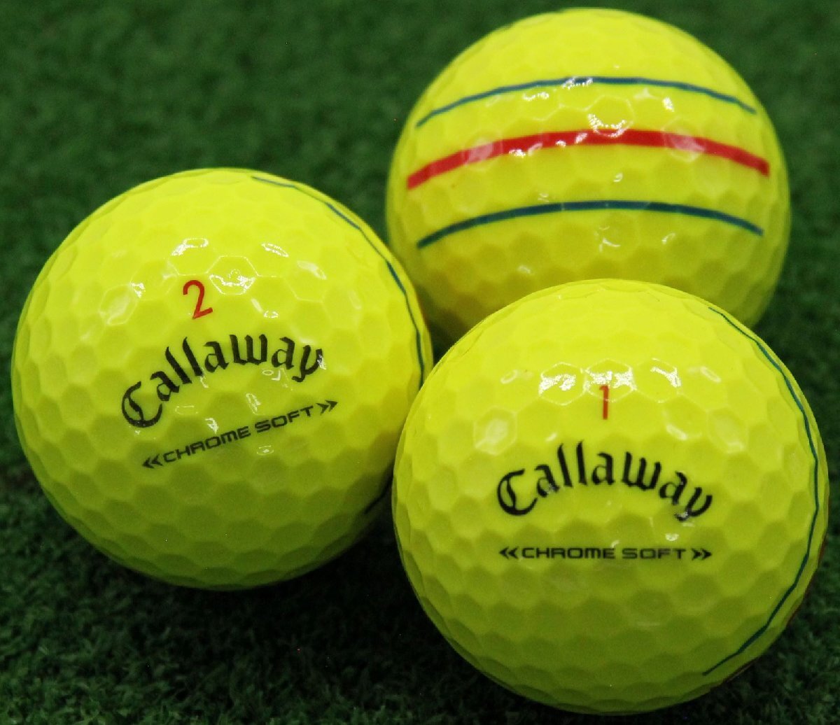 Aランク キャロウェイ Callaway CHROME SOFT トリプル・トラック イエロー 2022年モデル 20個 球手箱 ロストボール