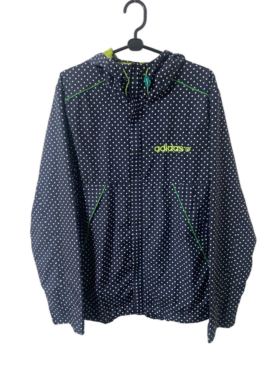adidas NEO LABEL アディダス ネオレーベル ナイロンジャケット ナイロンパーカー ネイビー ドット