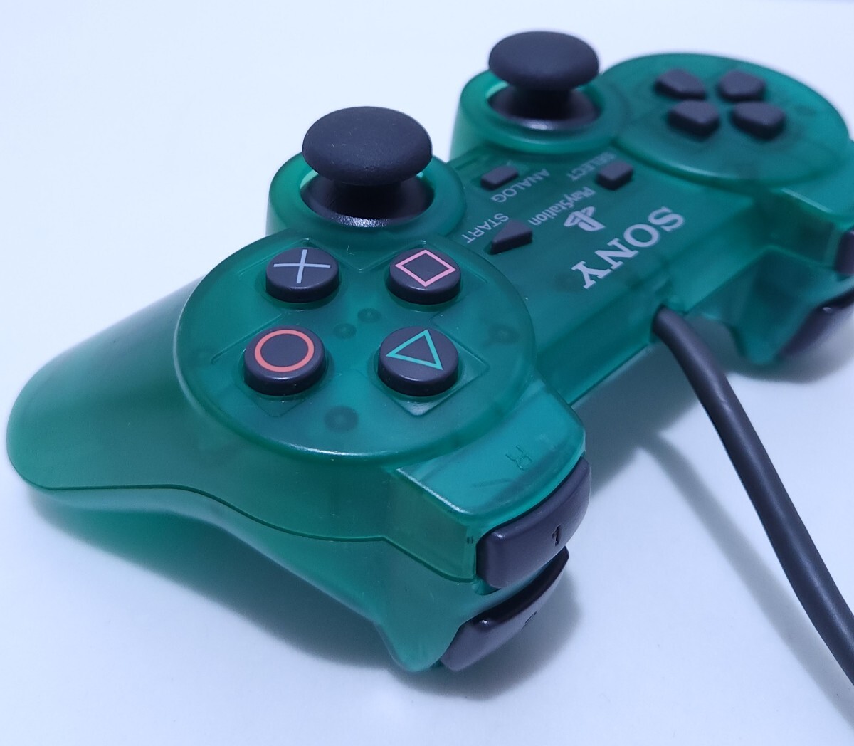  прекрасный товар / рабочий товар SONY Sony PlayStation PS1 управление двойной амортизаторы рабочее состояние подтверждено SCPH-1200 редкий товар (A-34)