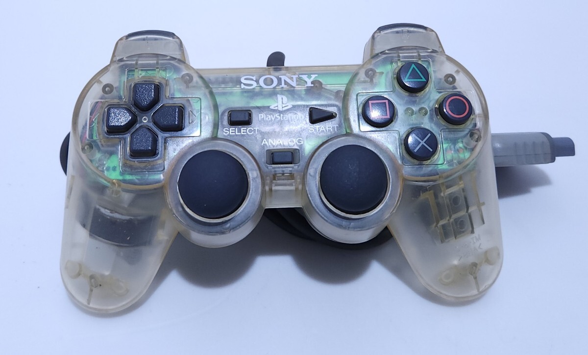  прекрасный товар / рабочий товар SONY Sony PlayStation PS1 управление двойной амортизаторы рабочее состояние подтверждено SCPH-1200 редкий товар (A-37)