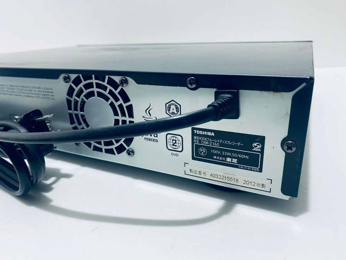 美品,12年,東芝/REGZA,HDD/BDレコーダー,DBR-Z160,2番組同時録畫,3D対応機 パワーを確認 動作未確認 (K-15)