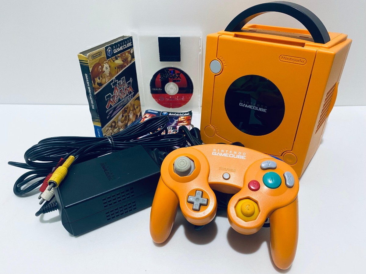  прекрасный товар / рабочий товар GC Game Cube orange корпус (DOL-001) nintendo Nintendo GameCube + игра soft комплект редкий товар (K-22)
