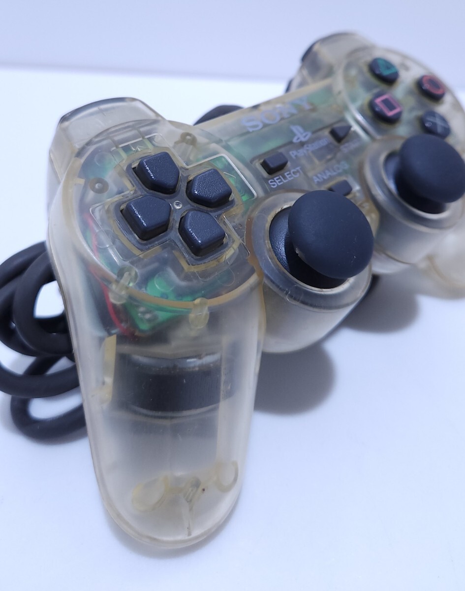  прекрасный товар / рабочий товар SONY Sony PlayStation PS1 управление двойной амортизаторы рабочее состояние подтверждено SCPH-1200 редкий товар (A-37)