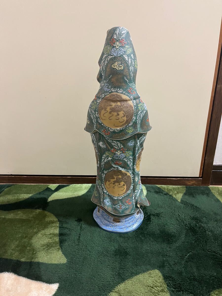 九谷 菊仙 観音様 仏像 観音像 九谷焼 立像 観音菩薩像（九谷 菊