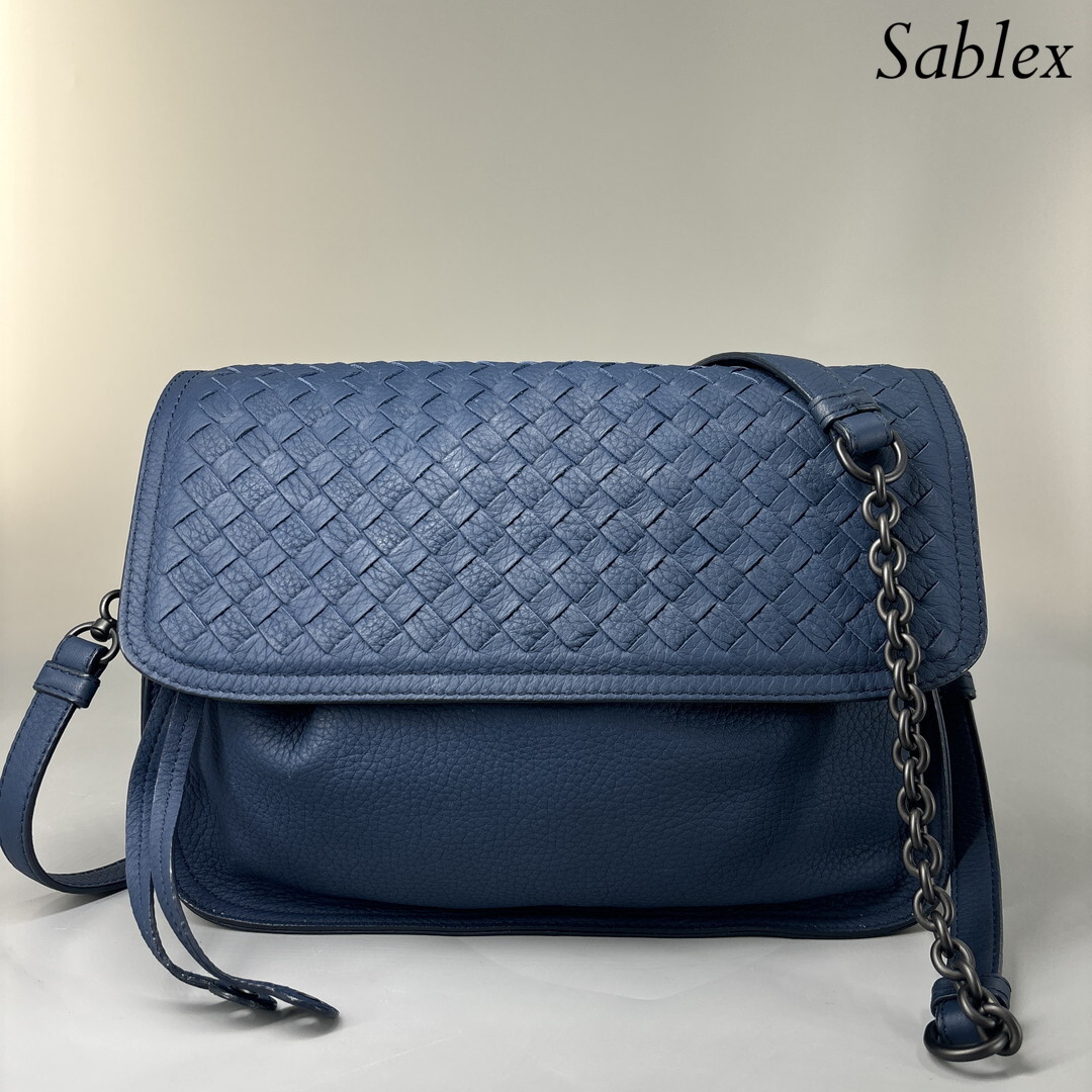 BOTTEGA VENETA■ボッテガ イントレチャート ショルダーbag 1円【超極美品】BOTTEGA VENETA ボッテガヴェネタ 斜め掛け