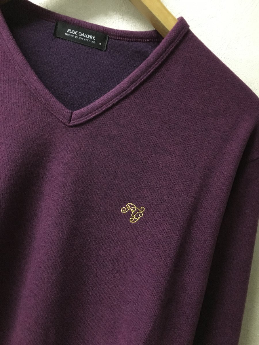 RudeGallery Vネックニット ルードギャラリー Yahoo!オークション - RUDE GALLERY ルードギャラリー 24AW 美品