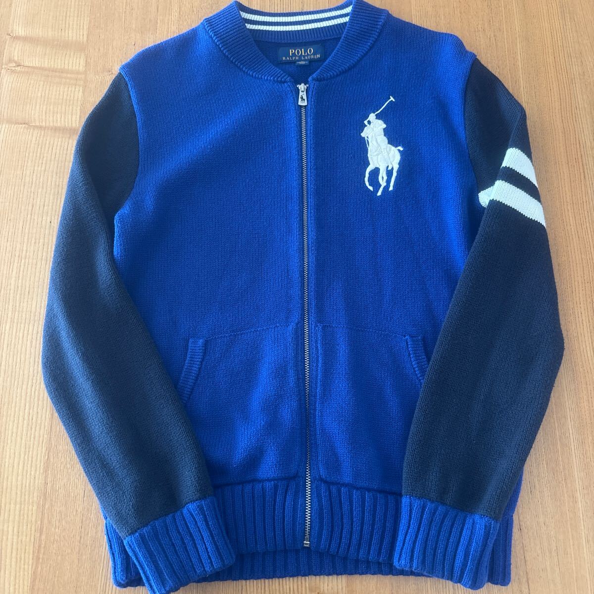 ポロ ラルフローレン POLO RALPH LAUREN ビッグポニー ニット セーター 150 ジップアップ