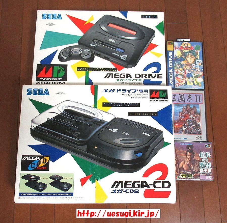 動作確認済】メガドライブ メガCD2 本体 ソフト セット (メガ 動作確認済】メガドライブ メガCD2 本体 ソフト セット (メガ