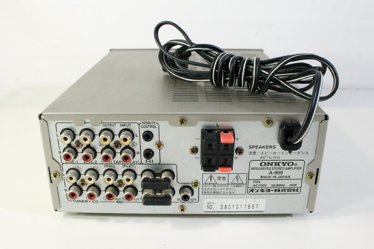 ☆927☆ ONKYO オンキョー ステレオプリメインアンプ A-905