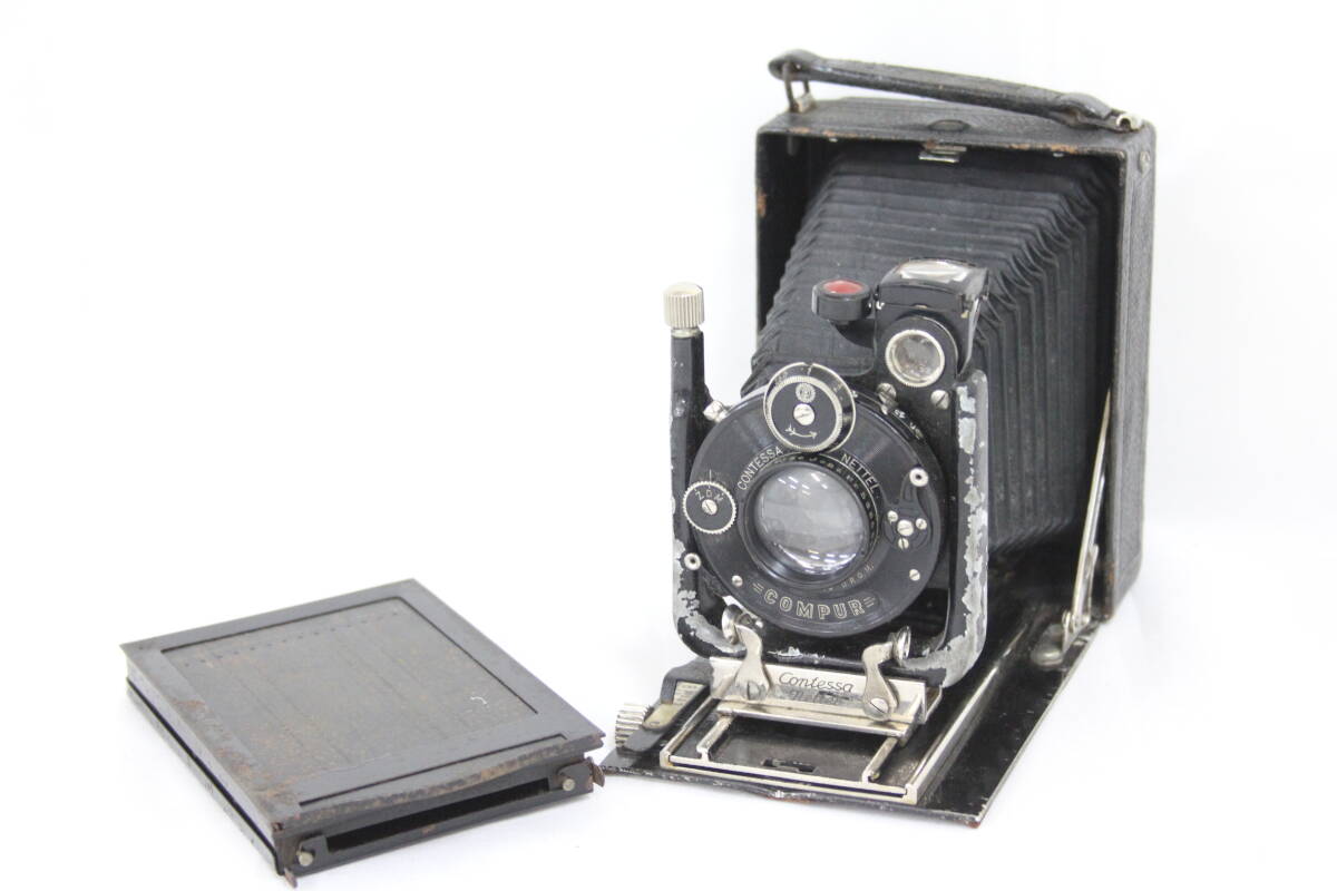 【訳あり品】 Contessa nettel Carl Zeiss Jena Tessar 12cm F4.5 蛇腹カメラ M300_画像1