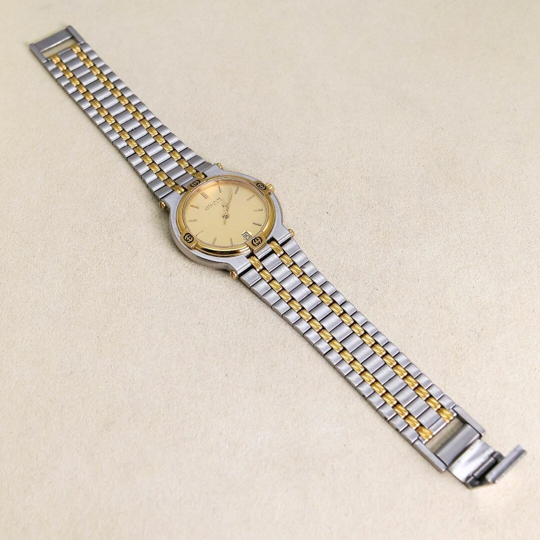 稼働 GUCCI 腕時計 9000M ボーイズサイズ デイト オールドグッチ 稼働 GUCCI 腕時計 9000M ボーイズサイズ デイト オールドグッチ