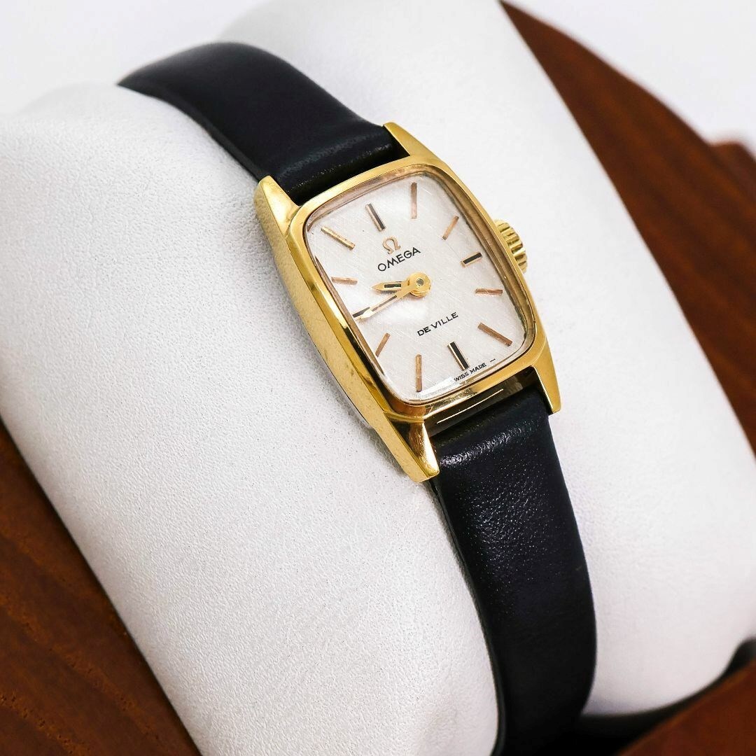 稼働 OMEGA DE VILLE 腕時計 手巻き 機械式 レディース レザー 稼働 OMEGA DE VILLE 腕時計 手巻き 機械式 レディース レザー