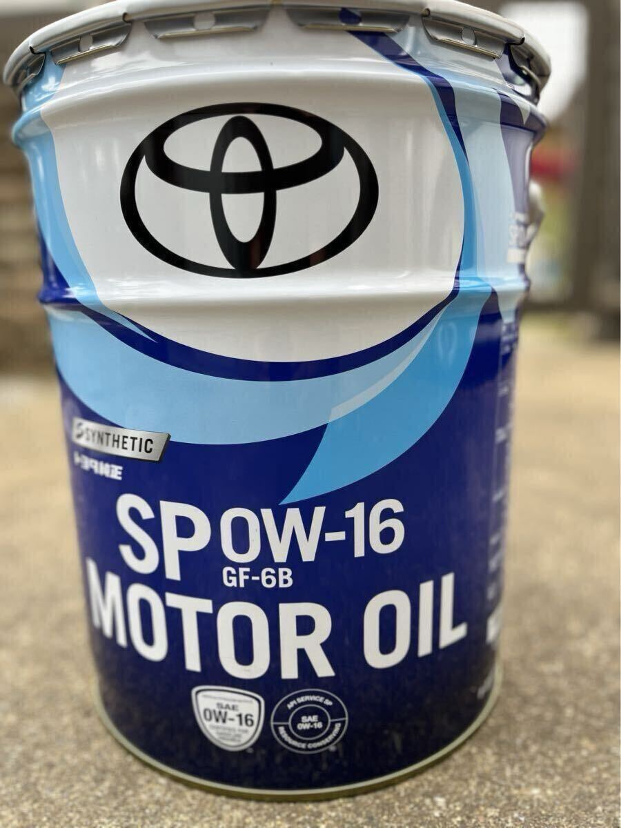 在庫有り トヨタ純正 エンジンオイル 0W-16 SP・GF-6B規格 20L 新品未開封 送料込 08880-14403