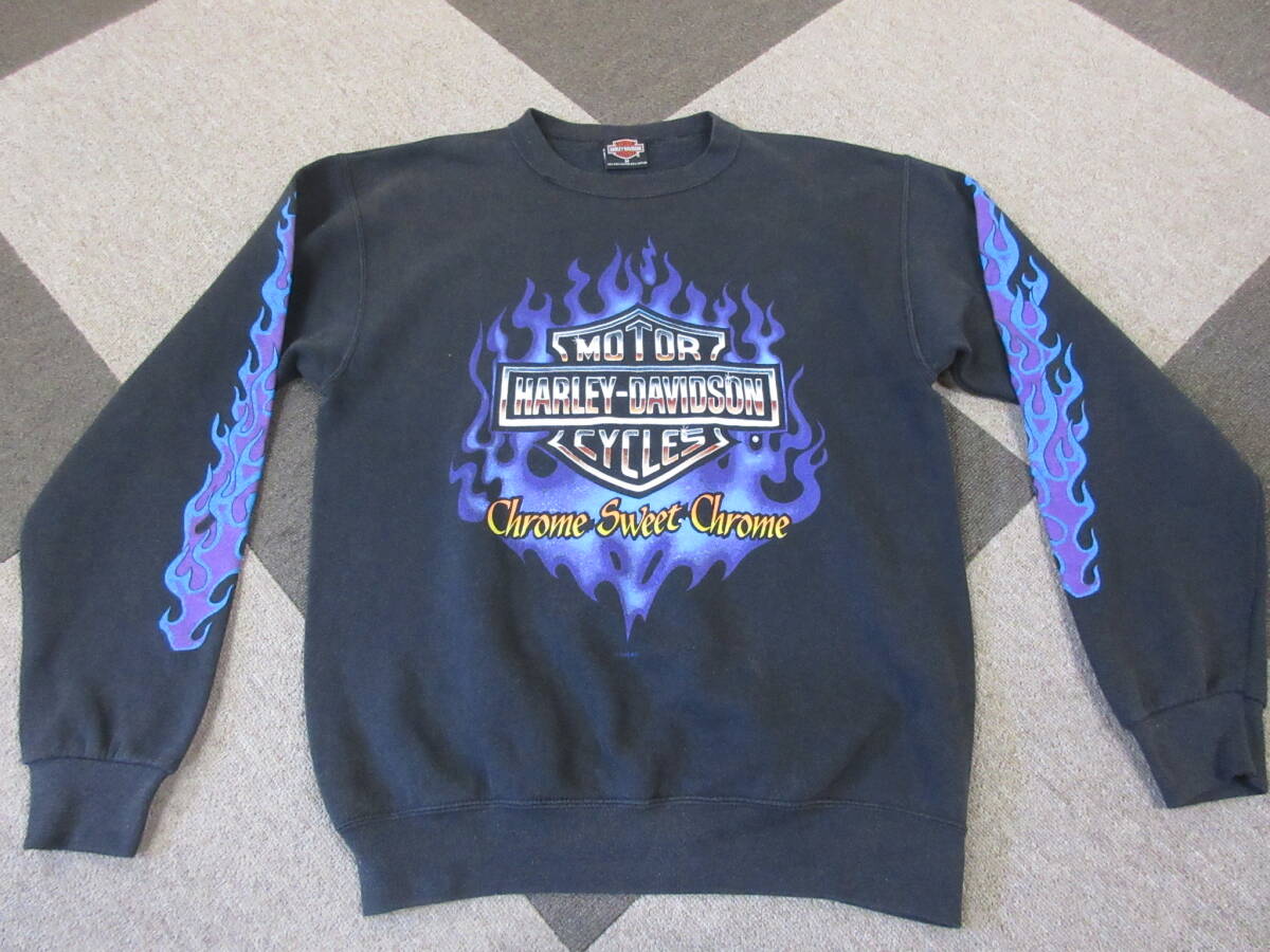 90s Harley-Davidson 両面プリント スウェット M USA製 HOLOUBEK