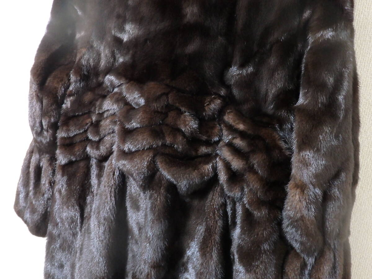 本物 良品 EMBA エンバ デザインあり ミンク コート ＞9.12.6