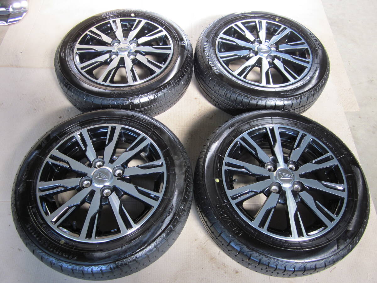イボありバリ山☆アルミタイヤセット☆155/65R14 ダイハツ純正 14インチ アルミホイール&NEWNO 155/65R14