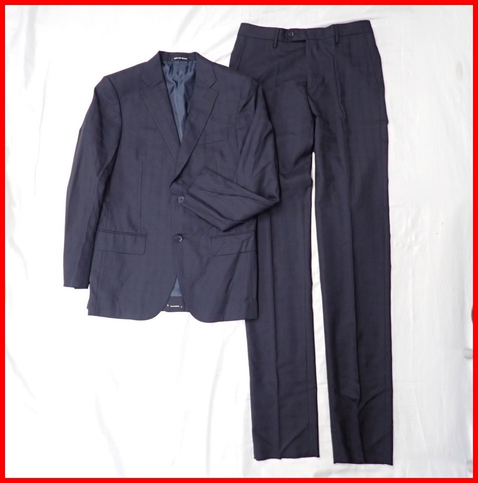 * unused green label relaxing/ green lable lilac comb ng single suit 44*76/ men's S corresponding / navy / shadow check &1905600271