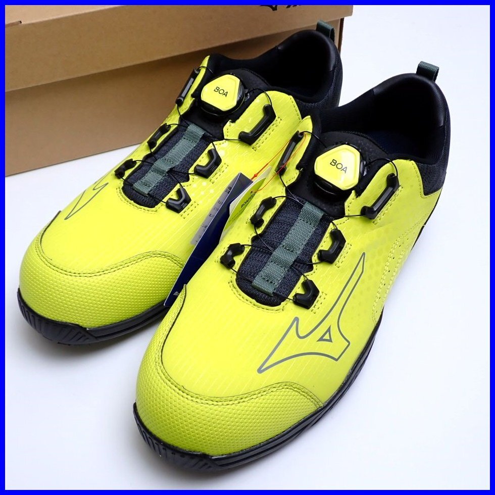 ★未使用 MIZUNO/ミズノ オールマイティ TDⅡ 51L BOA プロスニーカー メンズ26.5cm/3E/イエロー×ブラック/安全靴&2030400017