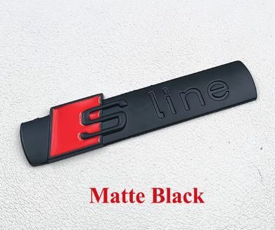  кошка pohs бесплатная доставка матовый черный Audi audi s-line Sline стикер эмблема plate алюминиевый крыло значок наклейка царапина ...