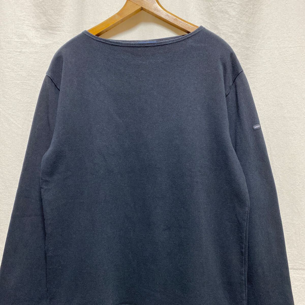 オールド フランス製 セントジェームス ウエッソン ボートネックTシャツ ブラック 6 90s 00s 古着 バスクシャツ SAINT JAMES 長袖Tシャツ